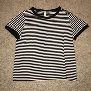 Cute Black and White Striped Shirt
